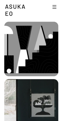 Illustrator, Asuka Eo’s Wix portfolio on mobile view.