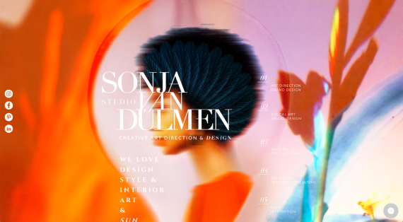 Wix user, Sonja Van Dulmen’s homepage.
