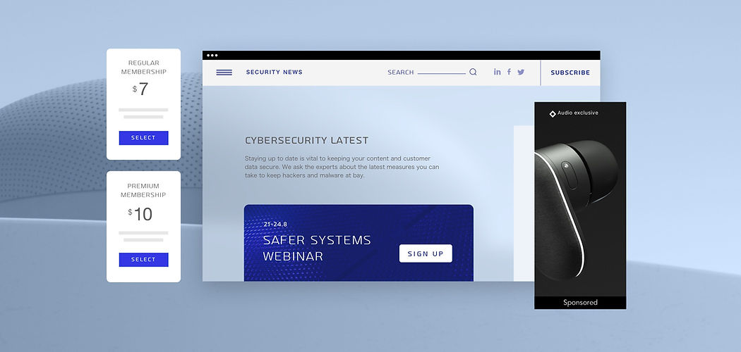 Homepage of an IT security blog created with Wix Blog Maker