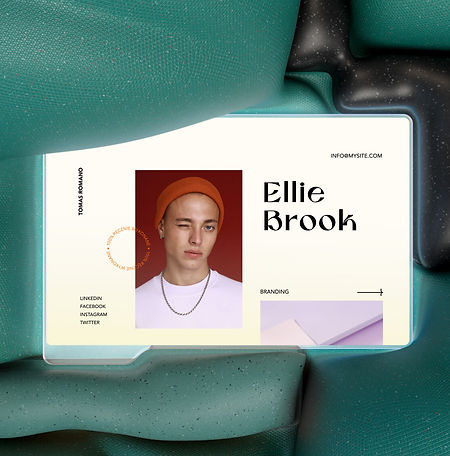 Strona główna witryny przedstawiająca portret artysty. 