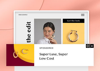 Homepage of a stye blog. There is an image of a woman wearing jewelry and two other images of earrings.