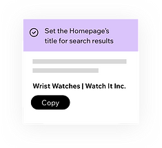 Wix SEO Wiz, setting SEO titles for your homepage