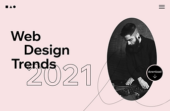 A website for web design trends in 2021.