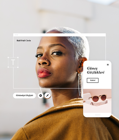 Masaüstü ve mobil cihazlarda gösterilen Half Full Circle adlı bir moda blogu web sitesinin görüntüsü.
